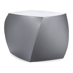 Heller - Frank Gehry Color Cube, Silver - Outdoor Footstools And Ottomans