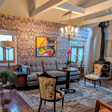 REHABBED LIVING ROOM-BEFORE AND AFTER