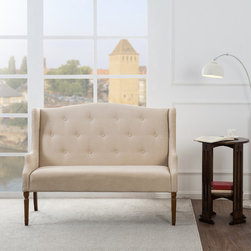 Izzy Tufted Settee, Beige - Products