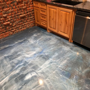 Transitional Kitchen floor