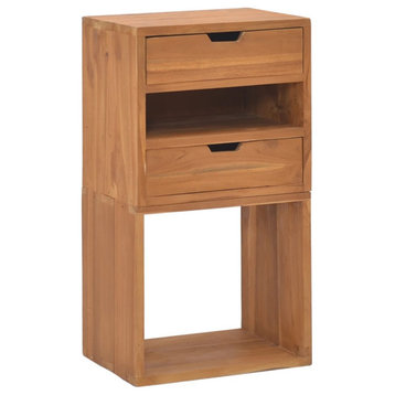 Vidaxl Storage Cabinet 15.7"x11.8"x29.9" Solid Teak Wood