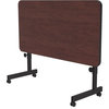 Correll 24"W x 48"D Deluxe High Pressure Top Flip Top Table in Mahogany