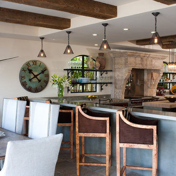 Dining room fireplace