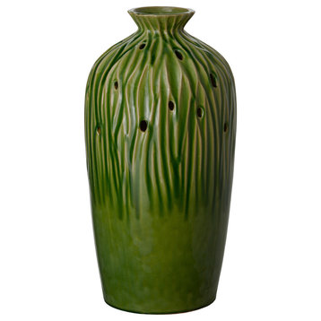 Sequoia Tall Vase, Olive Green