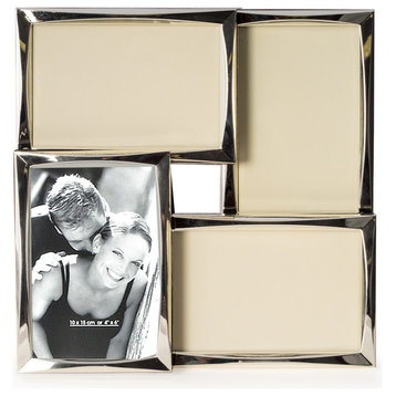 Bey Berk Silver Tone 4 Collage 4"x6" Picture Frame