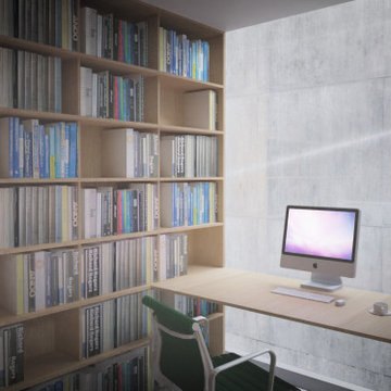 Terraced House - Reimagined - Study - Home Office - Books