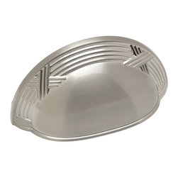 Cosmas - Cabinet Cup Pull, 3" Hole Centers, Satin Nickel, Set of 10 - Cabinet And Drawer Knobs