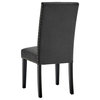 Parcel Performance Velvet Dining Side Chairs, Set of 2, Charcoal