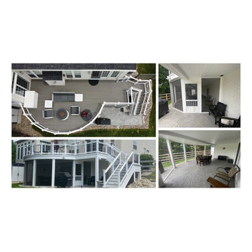 TimberTech Silver Maple Deck with Screened Porch and Patio