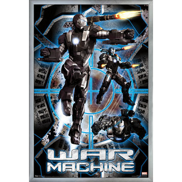 Iron Man 2 War Machine Poster, Silver Framed Version