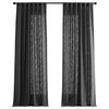 Slate Gray Heavy FauxLinen Curtain Single Panel, 50"x108"