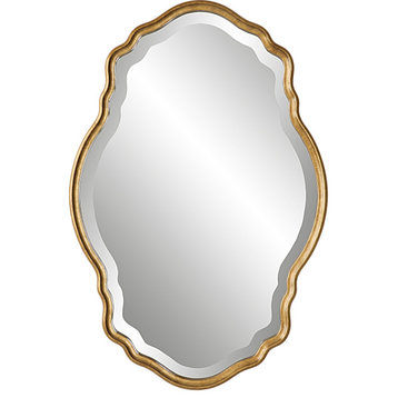 Gold With Amber Glaze Mirror