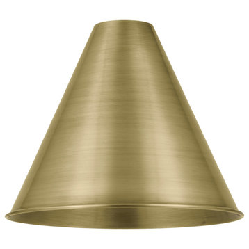 Innovations Ballston Cone-Light 16" Antique Brass Metal Shade