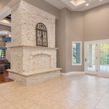 Basement Entry and Back of Fireplace