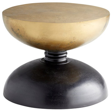 Perpetual End or Side Table, Noir and Gold