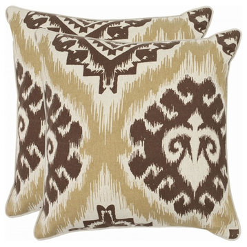 Lucy Accent Pillow (Set of 2) - 22x22 - Brown,White