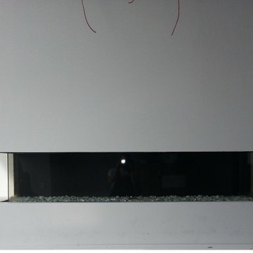Ortal 3 sided fireplace completed for one of our Builders