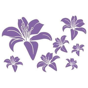 Smooth Blossoms Wall Decal, Lavender, 24"x17"