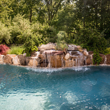 Chester NJ 2 Landscape Design & Construction + In Ground Pool / Spa / Waterfall