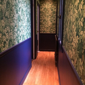 Rénovation des parquets, pose de papier peint et peinture des boiseries