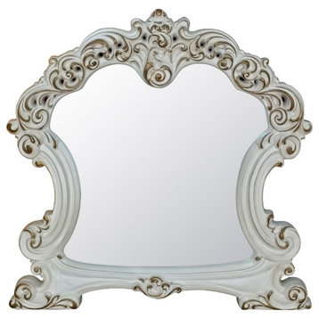 ACME Vendome Wooden Frame Mirror in Antique Pearl