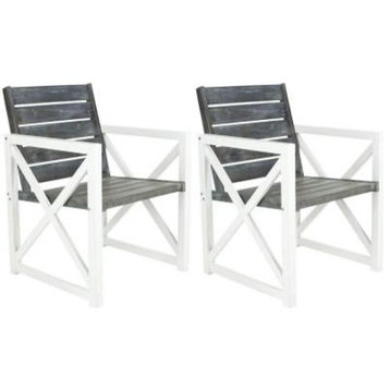 Irina Armchair - White Frame With Ash Grey Seat