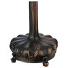 Meyda Tiffany 139606 Wisteria 2 Light 25" Tall Hand-Crafted Table - Mahogany
