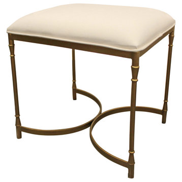 Honeyville Stool With Ivory Cushion Top
