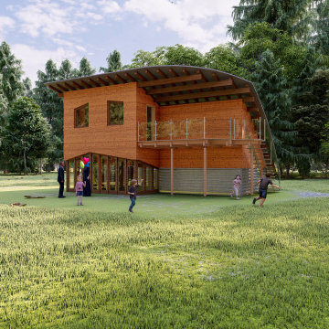 House in the forest | 3D rendering