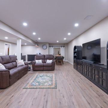 Basement Remodel with Family Room, Craft Studio, and More