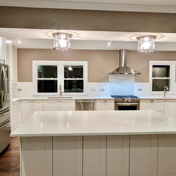 Kitchen remodeling with Ikea cabinets and Calacatta contertops