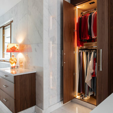 Stunning Walnut Primary bath and closet