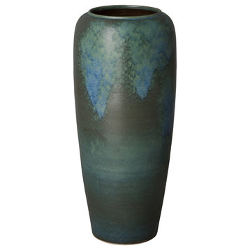 Tall 35" Verdigris Ceramic Vase