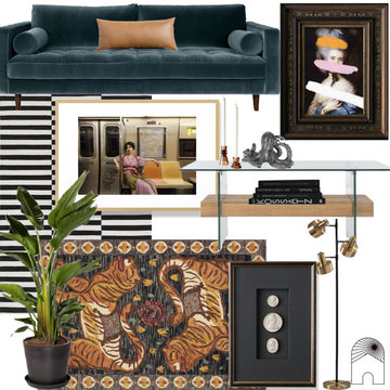 Eclectic Sitting Room Concept Board