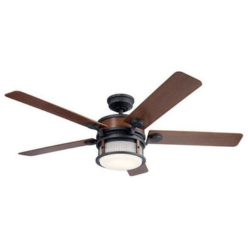 Ahrendale 1-Light 60" Outdoor Ceiling Fan in Auburn Stained Finish
