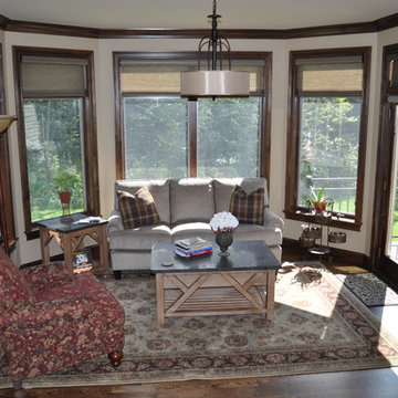 Sartell Redesign, kitchen, diningroom, sunroom, media room.