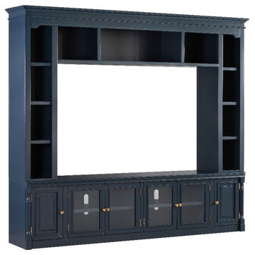 TOV Furniture Virginia Wood Entertainment Center for TVs up to 75" in Blue