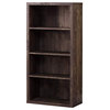 Tall Bookcase, Wooden Frame With 1 Fixed and 3 Adjustable Shelves