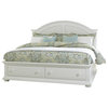 Emma Mason Signature River Banks Queen with Storage Panel Bed in Oyster White