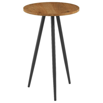 16" 3-Leg Glam Wood Side Table - English Oak / Black