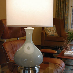 US Made Cordless Table Lamps - Bartlett Celadon - Table Lamps