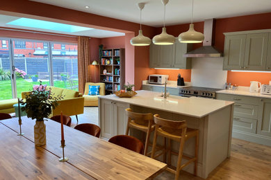 This is an example of a midcentury kitchen in Manchester.