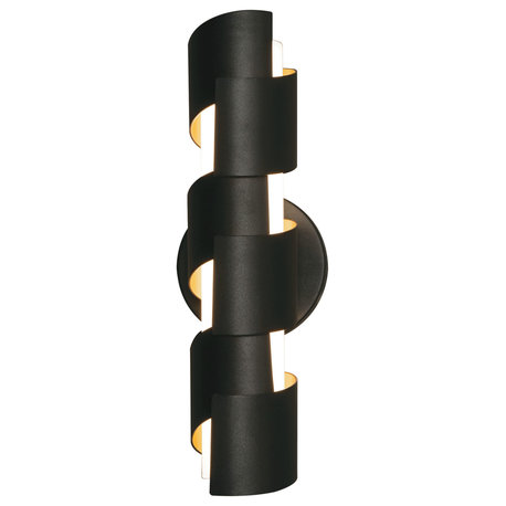 AFX LOUS0512L30D1 Louie 4" Tall LED Wall Sconce - Black