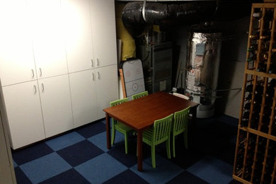 Basement - mid-sized industrial underground concrete floor basement idea in San Francisco