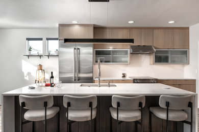 Example of a minimalist kitchen design in Other