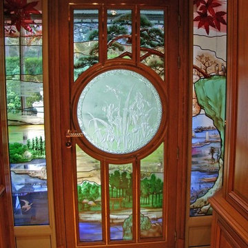 FRANCE Stained glass, Sandblasted Engraved Glass, Vitraux, Art Glass,