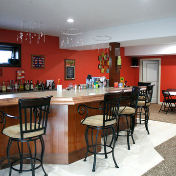 Finished Basement with Bar