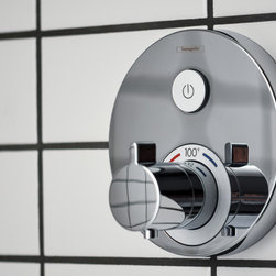 Hansgrohe ShowerSelect Round Thermostatic 1-Function Trim - Tub And Shower Parts
