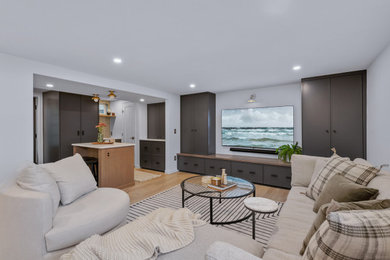 Inspiration for a mid-sized transitional home design remodel in Seattle