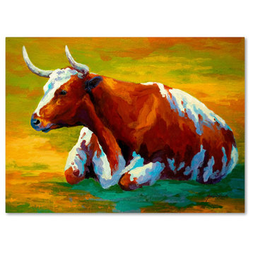 Marion Rose 'Longhorn Cow' Canvas Art, 14" x 19"